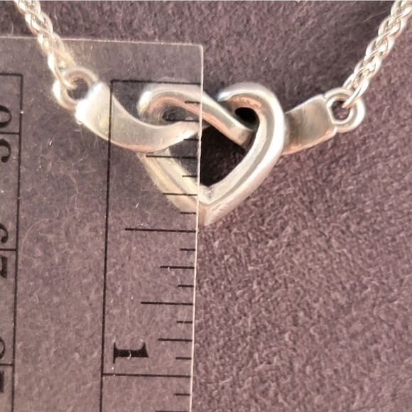James Avery Sterling Heart Knot Ribbon Pendant Necklace - Picture 4 of 6